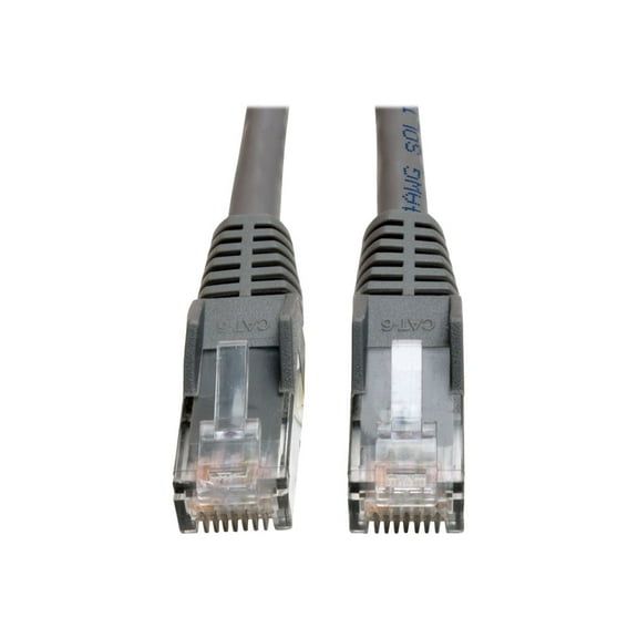 Tripp Lite 50ft Cat6 Gigabit Plenum-Rated Snagless Molded Gray Patch Cable (M/M)