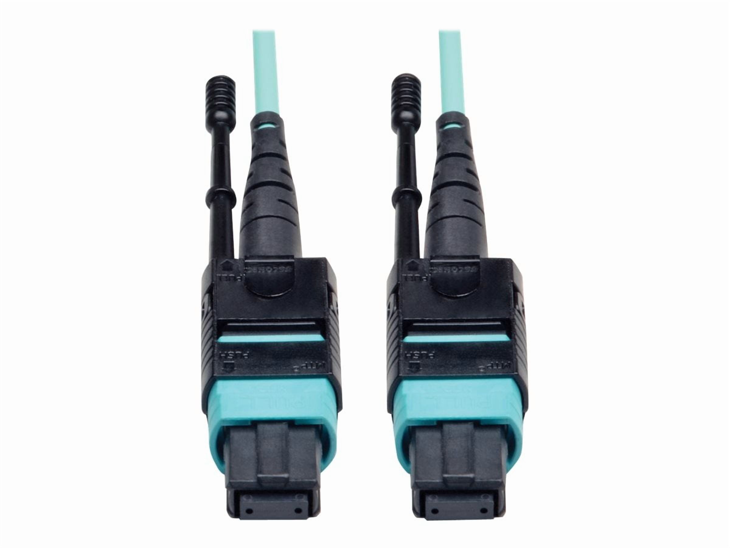Tripp Lite 5M (16ft) 12 Fiber 40GbE OM3 Plenum-Rated MTP/MPO Patch Cable - Aqua