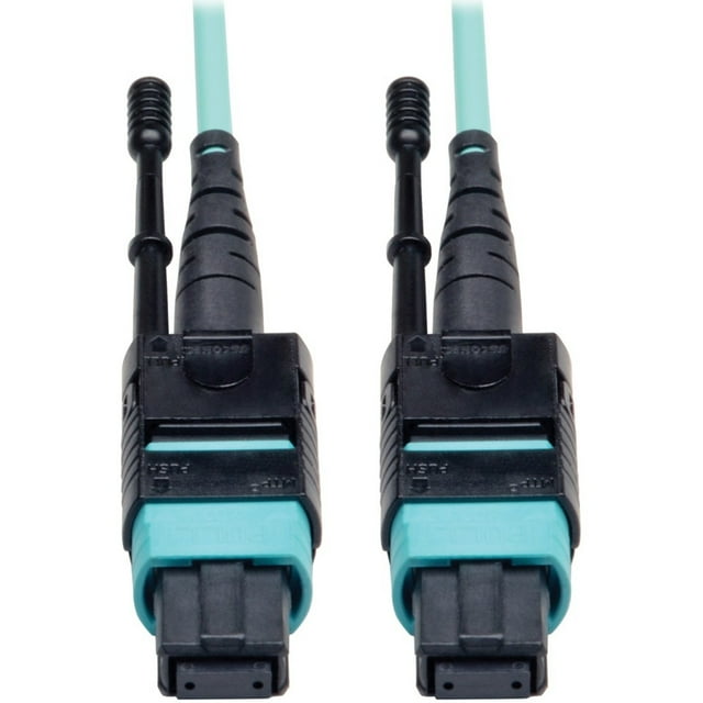 Tripp Lite 5M (16ft) 12 Fiber 40GbE OM3 Plenum-Rated MTP/MPO Patch Cable - Aqua