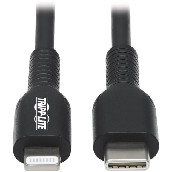 Tripp Lite 6.6ft USB-C to Lightning Sync/Charge Cable Black M10202MBK