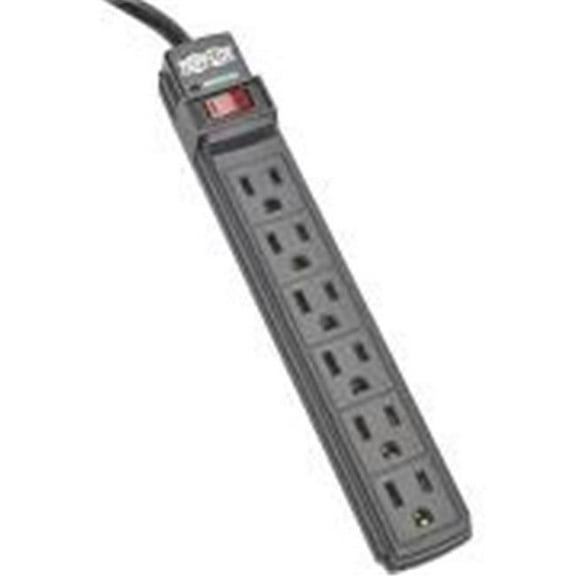 Tripp Lite  6 Outlet Power Strip Nema 5-15R 6 ft. Cord 5-15P Black Housing