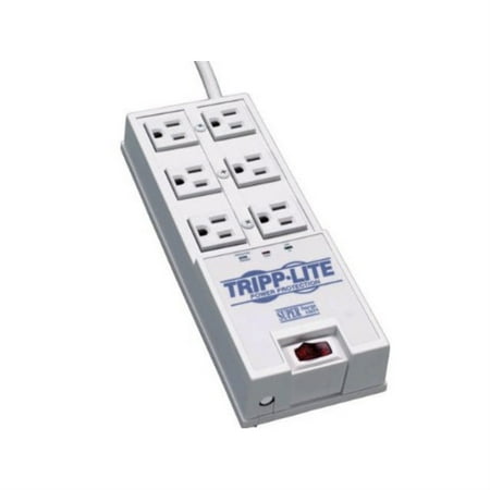 Tripp Lite 6 Outlet Surge Protector Power Strip, 6ft Cord, Right-Angle Plug, $50,000 Insurance (TR-6)