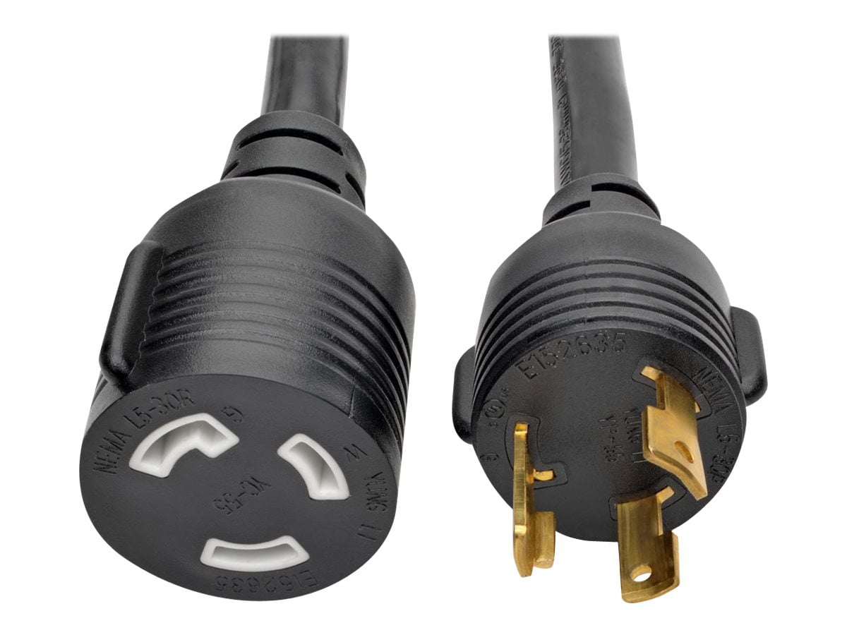 Tripp Lite Model P046-006-LL-30A 6 ft. Heavy-Duty Power Extension Cord, 30A, 10 AWG (NEMA L5-30P to NEMA L5-30R), Locking Connectors
