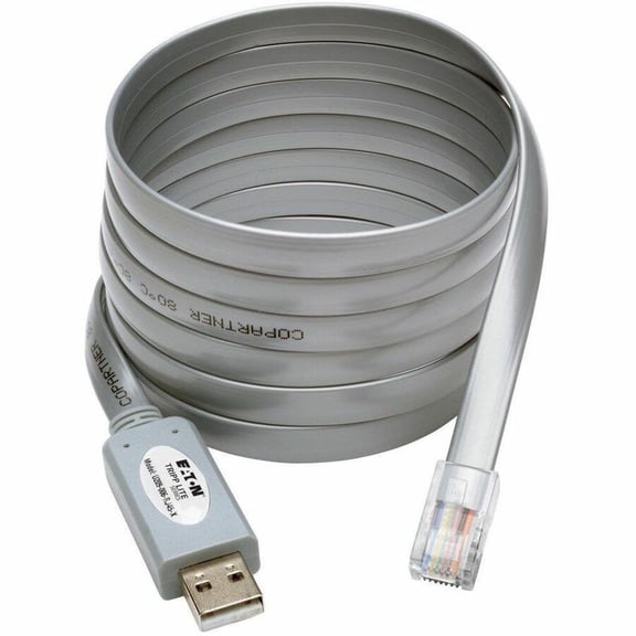 Tripp Lite 6 ft. USB to RJ45 Cisco Serial Rollover Cable, USB Type-A to RJ45 M/M, Gray