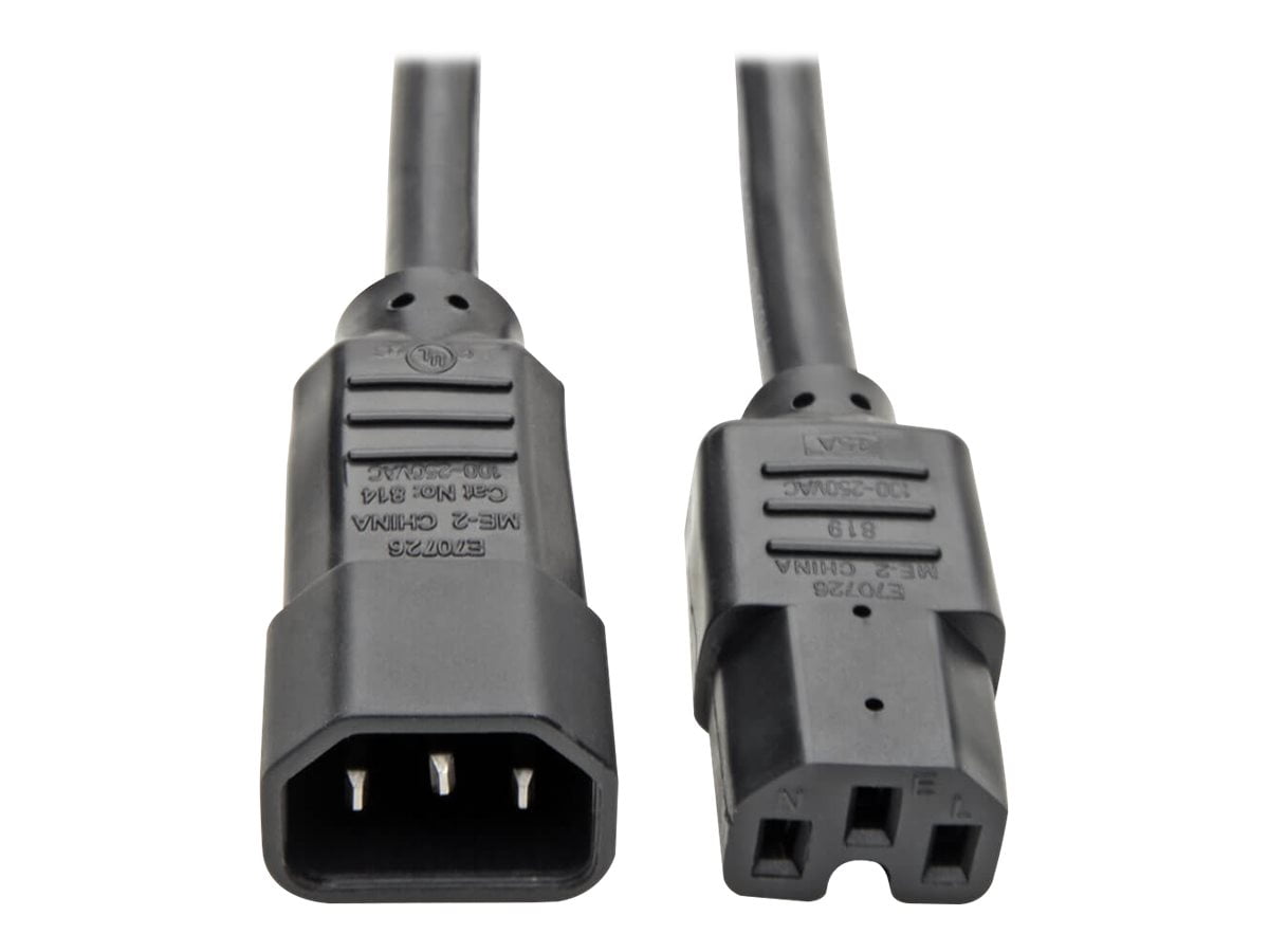 Tripp Lite 6ft Computer Power Cord Cable C14 to C15 Heavy Duty 16A 14AWG 6'