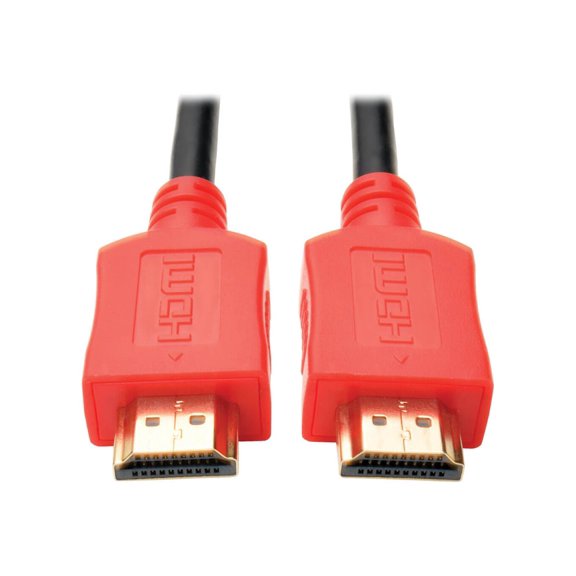 Tripp Lite 6ft High Speed HDMI Cable Digital A/V UHD HDMI 4Kx2K M/M Red 6' - HDMI for Monitor, TV, Projector, iPad, A/V Receiver, Audio/Video Device, Blu-ray Player, Camera - 1.28 GB/s - 6 ft - 1