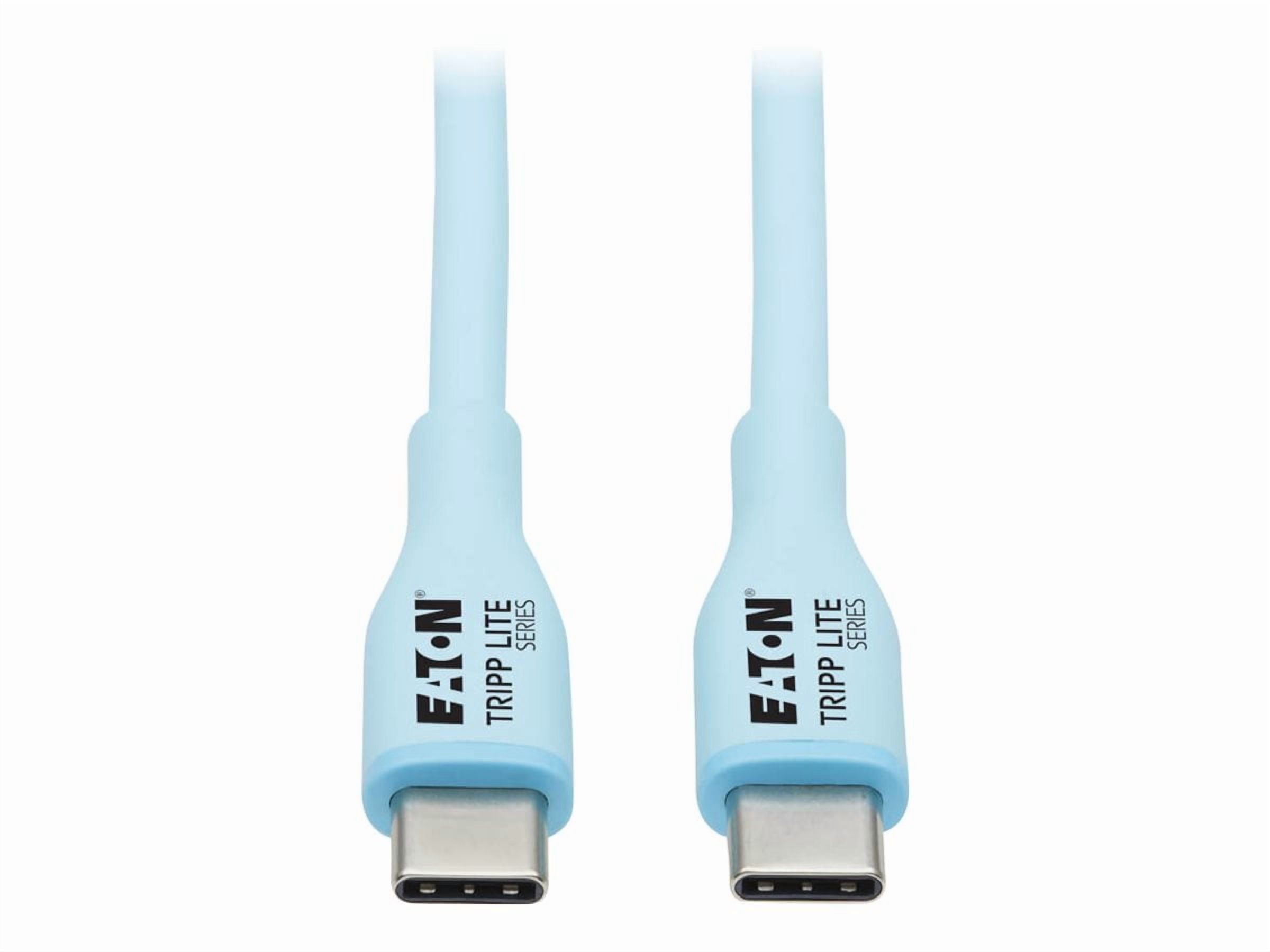 Tripp Lite 6ft. Safe-IT USB-C Antibacterial Cable - Ultra Flexible (M/M) - Light Blue U040AB-006-CSLB