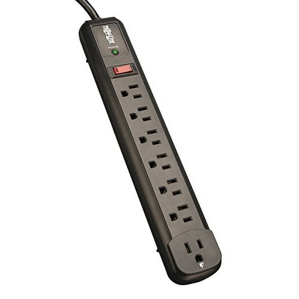 Tripp Lite 7 Outlet (6 Right Angle + 1 Transformer Outlet) Surge Protector Power Strip 4ft Cord LIFETIME WARRANTY & $25K INS