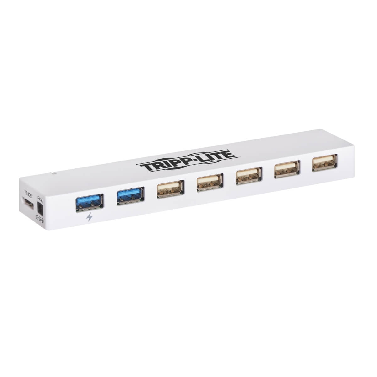 Tripp Lite 7-Port 3.0 / 2.0 Combo Hub, 2 3.0 & 5 2.0 Ports - Hub - 2 X Superspeed 3.0 + 5 X 2.0 - Desktop