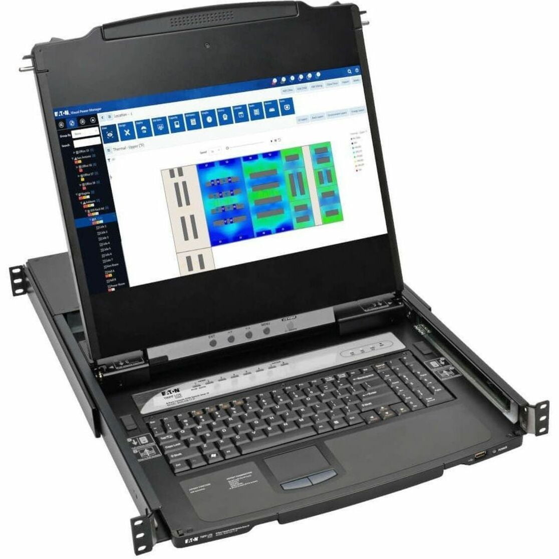 Tripp Lite by Eaton NetDirector 8-Port 1U Rack-Mount Console HDMI KVM Switch with 17 in. LCD and IP Remote Access Dual Rail - 8 Computer(s) - 17" LCD - Full HD - 1920 x 1080 - 1 x Network (RJ-45) -...
