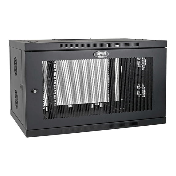 Eaton Tripp Lite Series 9U Wallmount Rack Enclosure Server Cabinet Wide Cable Management - Rack enclosure cabinet - wall mountable - black - 9U - 19"