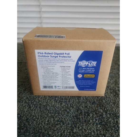 Tripp Lite B110-SP-CAT-OD OUTDOOR INLINE POE SURGE PROTECTOR 1GBPS