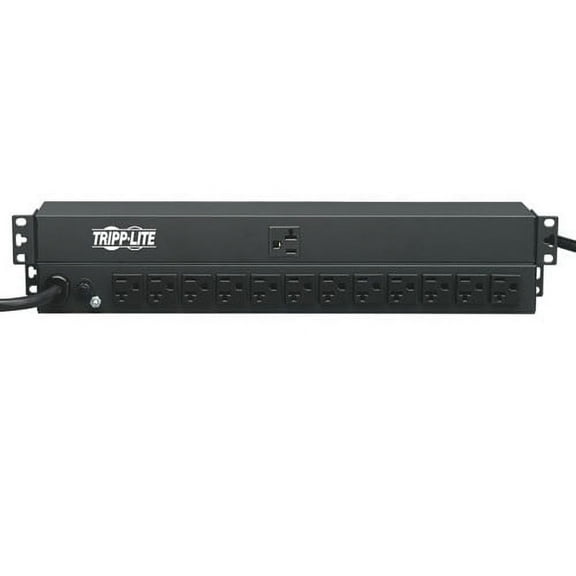 Tripp Lite Basic PDU, 20A, 13 Outlets (5-15/20R), 120 V, 5-20P Input, 15 ft. Cord, 1U Rack-Mount Power (PDU1220)