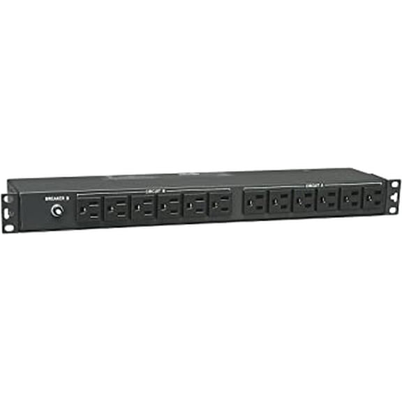 Tripp Lite Basic PDU, 30A, 24 Outlets (5-15R), 120V, L5-30P Input, 15 ft. Cord, 1U Rack-Mount Power (PDU2430)