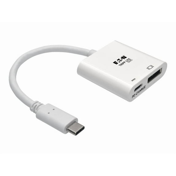Tripp Lite C To Displayport Adapter Cable W Equalizer 8k Uhd Hdr 60w Pd M/f White 6in - / Displayport Adapter - Type-c (m) To Displayport, Type-c (f) - 3.1 Gen 1 / Thunderbolt 3 /