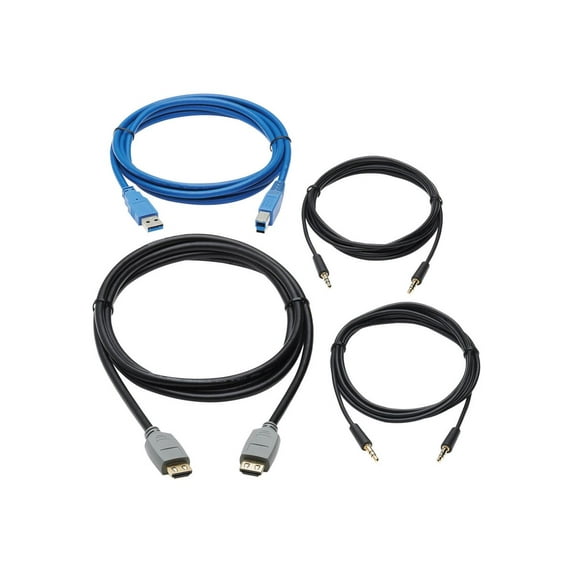 Eaton Tripp Lite Series HDMI KVM Cable Kit for B005-HUA2-K and B005-HUA4 KVM 4K HDMI USB 3.2 Gen 1 3.5 mm 6 ft. 1.8 m
