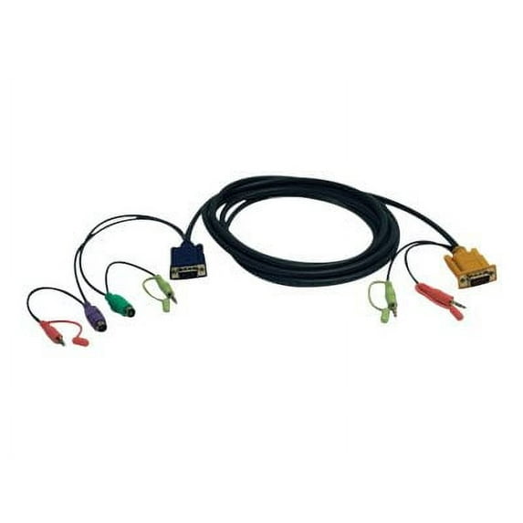 Tripp Lite Cable Kit for B006-VUA4-K-R KVM Switch, 10', Dark Gray