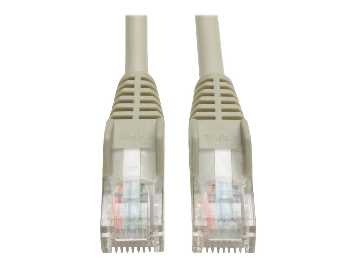 Eaton Tripp Lite Series Cat5e 350 MHz Snagless Molded (UTP) Ethernet Cable (RJ45 M/M), PoE - Gray, 12 ft. (3.66 m) - Patch cable - RJ-45 (M) to RJ-45 (M) - 3.6 m - UTP - CAT 5e - molded, snagless, stranded - gray
