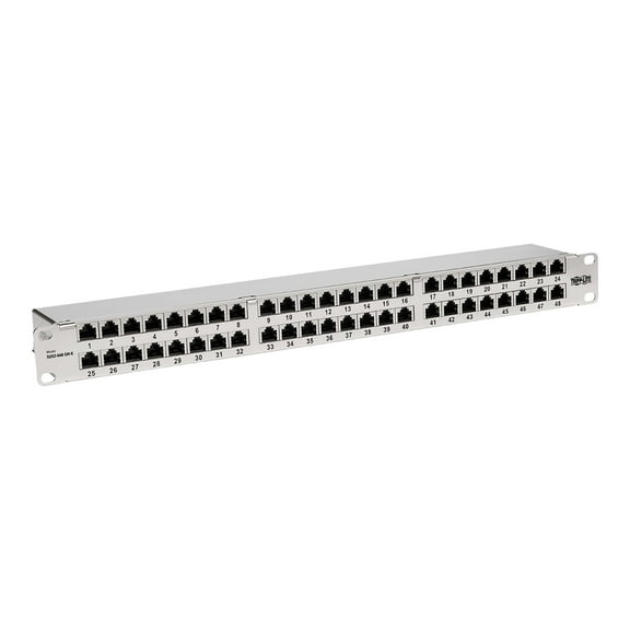 Tripp Lite Cat5e/Cat6 48-Port Patch Panel - Shielded, Krone IDC, TAA N252048SHK