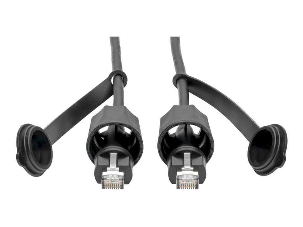 Eaton Tripp Lite Series Industrial Cat5e/Cat6 STP Ethernet Cable - RJ45 M/M, CMX Outdoor, IP68, 26 AWG, TAA, 23 ft. (7.01 m) - Patch cable - TAA Compliant - RJ-45 (M) to RJ-45 (M) - 23 ft - STP - CAT 5e/6 - outdoor - black