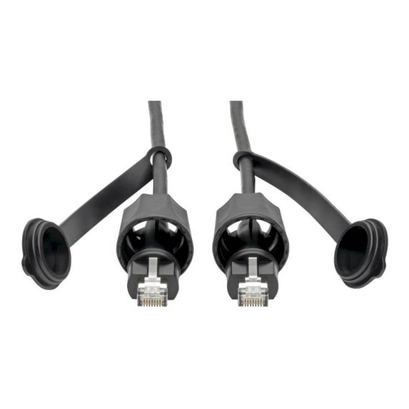 Eaton Tripp Lite Series Industrial Cat5e/Cat6 STP Ethernet Cable - RJ45 M/M, CMX Outdoor, IP68, 26 AWG, TAA, 23 ft. (7.01 m) - Patch cable - TAA Compliant - RJ-45 (M) to RJ-45 (M) - 23 ft - STP - CAT 5e/6 - outdoor - black