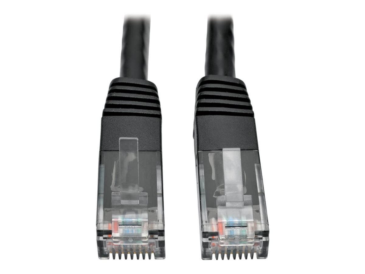 Tripp Lite Cat6 Cat5e Gigabit Molded Patch Cable RJ45 M/M 550MHz Blk 35ft RJ-45