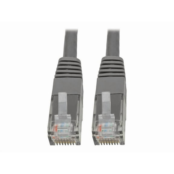 Tripp Lite 50ft Cat6 Cat5e Gigabit Molded Patch Cable RJ45 M/M 550MHz - Gray