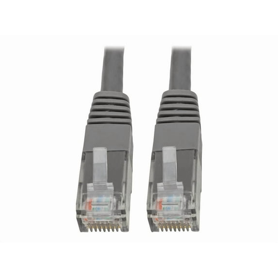 Tripp Lite 50ft Cat6 Cat5e Gigabit Molded Patch Cable RJ45 M/M 550MHz - Gray