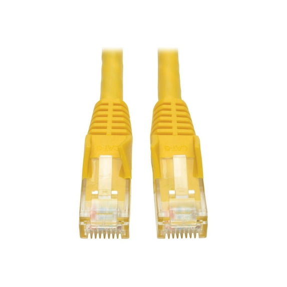 Eaton Tripp Lite Series Cat6 Gigabit Snagless Molded (UTP) Ethernet Cable (RJ45 M/M), PoE, Yellow, 35 ft. (10.67 m) - Patch cable - RJ-45 (M) to RJ-45 (M) - 35 ft - UTP - CAT 6 - IEEE 802.3ab/IEEE 802.5 - molded, snagless, solid - yellow