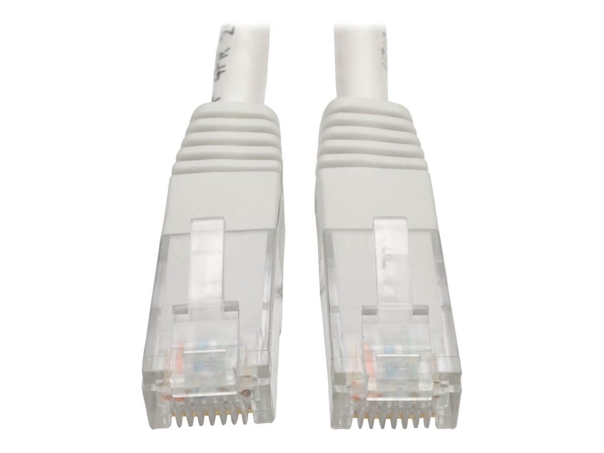 Tripp Lite Cat6 Gigabit Molded Patch Cable [RJ45 M/M], White, 7 ft (n200-007-wh)