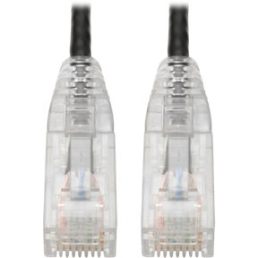 Tripp Lite Cat6 Gigabit Patch Cable Snagless Rj45 mlded Slim Black 10ft