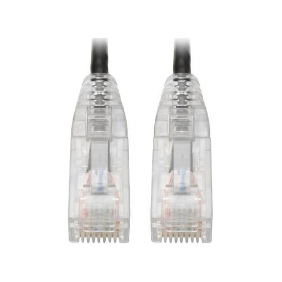 Tripp Lite Cat6 Gigabit Patch Cable Snagless RJ45 Molded Slim Black 15ft (N201-S15-BK)