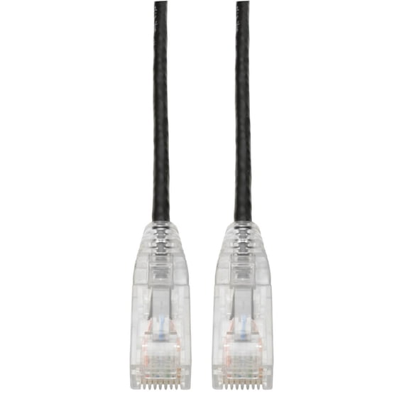 Tripp Lite Cat6 Utp Patch Cable (rj45) - M/m, Gigabit, Snagless, Molded, Slim, Black, 6 In. - Patch Cable - Rj-45 (m) To Rj-45 (m) - 6 In - Utp - Cat 6 - Molded, Snagless, Stranded - Black