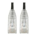 thumbnail image 1 of Tripp Lite Cat6 Gigabit Snagless Mlded Slim Utp Patch Cable Rj45 Black 8in - Patch Cable - Rj-45 (m) To Rj-45 (m) - 8 In - Utp - Cat 6 - Mlded, Snagless, Stranded - Black, 1 of 4