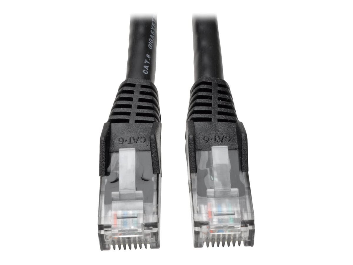 Tripp Lite N201 2' RJ45 Male/Male Cat6 Gigabit Snagless Molded Patch Cable Black N201-002-BK50BP