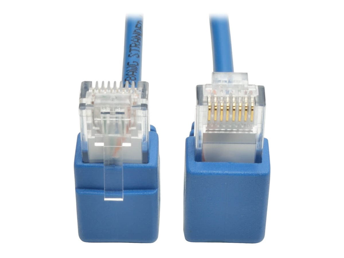 Tripp Lite 2ft RJ-45 M/M Cat6 Snagless Molded Slim Right Angle UTP Patch Cable