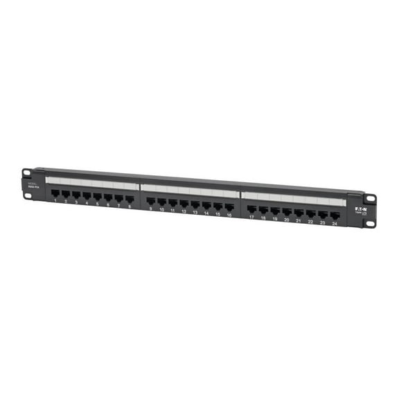 Tripp Lite Cat6 PoE Patch Panel 24-Port 110/Krone 568A/B RJ45 1URM TAA (N252-P24)