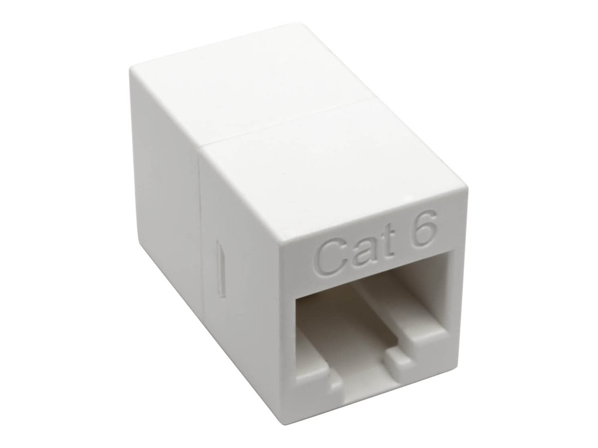 Tripp Lite Cat6 Straight-Through Modular In-Line Coupler Compact F/F TAA (N234-001-WH)