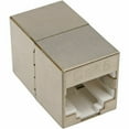 thumbnail image 1 of Eaton Tripp Lite Series Cat6 Straight-Through Modular Shielded Compact In-Line Coupler (RJ45 F/F), TAA - 1 x RJ-45 Network Female - 1 x RJ-45 Network Female - Gold Contact - Silver - TAA Compliant, 1 of 2