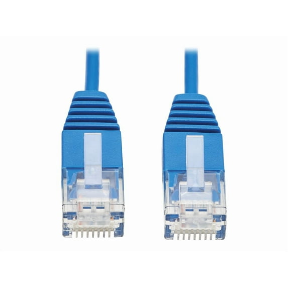 Eaton Tripp Lite Series Cat6a 10G Molded Ultra-Slim UTP Ethernet Cable RJ45 M/M Blue 10 ft. 3.05 m