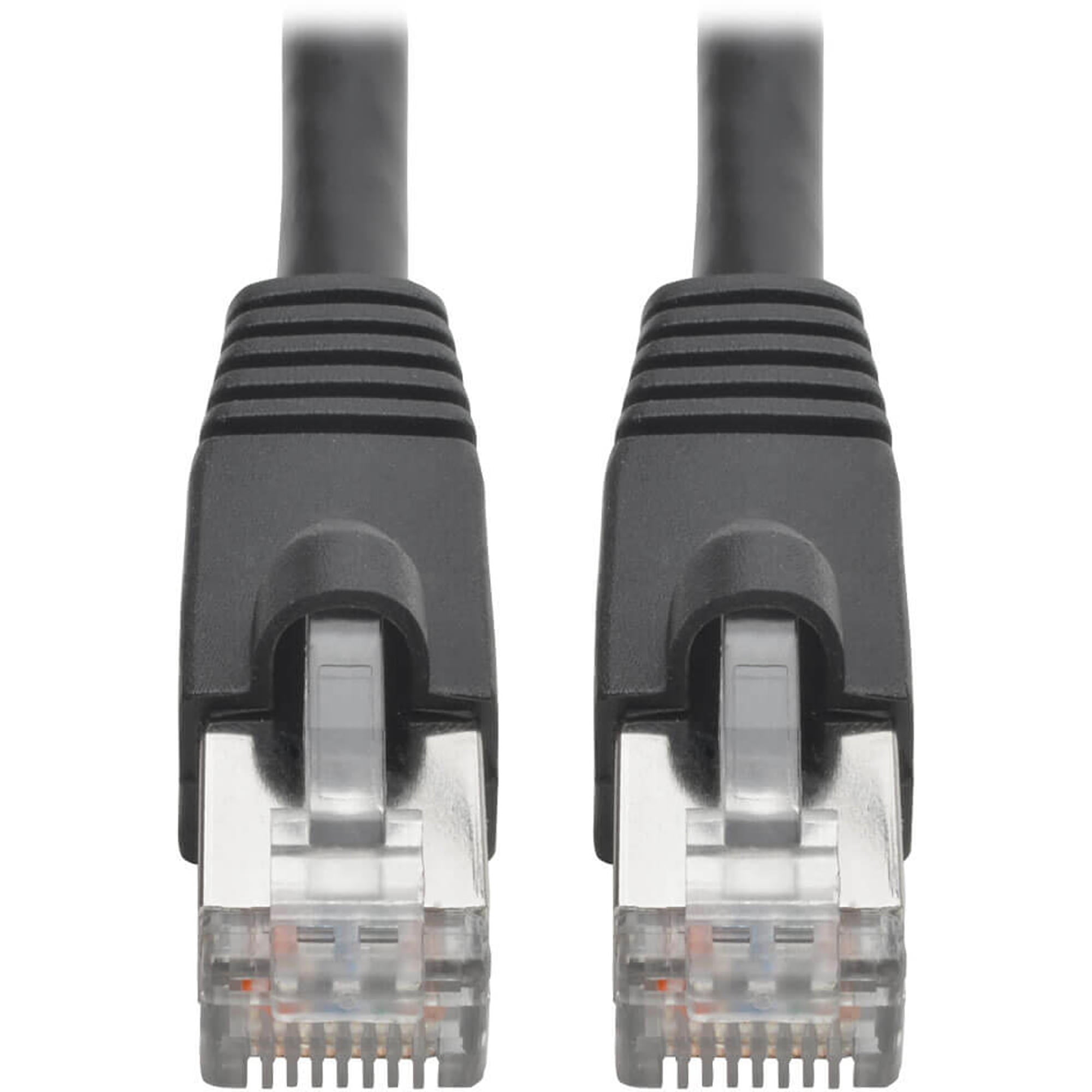 Tripp Lite Cat6a 10G-Certified Snagless Shielded STP Network Patch Cable (RJ45 M/M), PoE, Black, 14 ft.