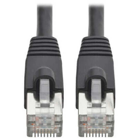 Tripp Lite Cat6a 10G-Certified Snagless Shielded STP Network Patch Cable (RJ45 M/M), PoE, Black, 5 ft.