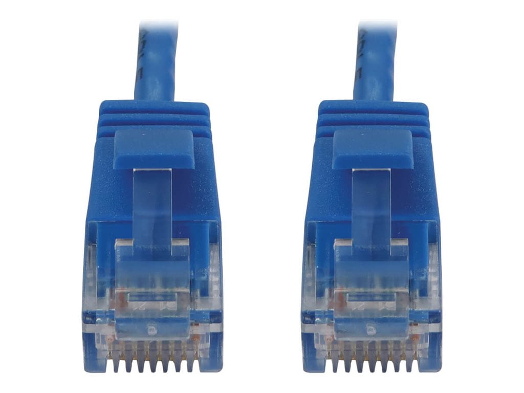 Eaton Tripp Lite Series Cat6a 10G Snagless Molded Slim UTP Ethernet Cable RJ45 M/M PoE Blue 6 in. 15 cm