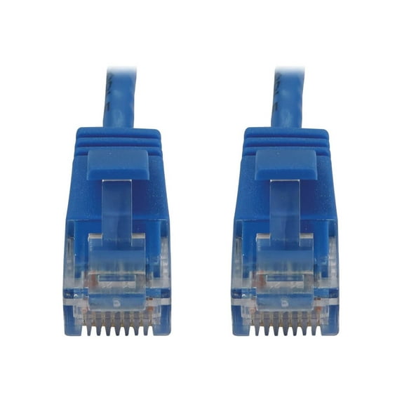 Eaton Tripp Lite Series Cat6a 10G Snagless Molded Slim UTP Ethernet Cable RJ45 M/M PoE Blue 6 in. 15 cm