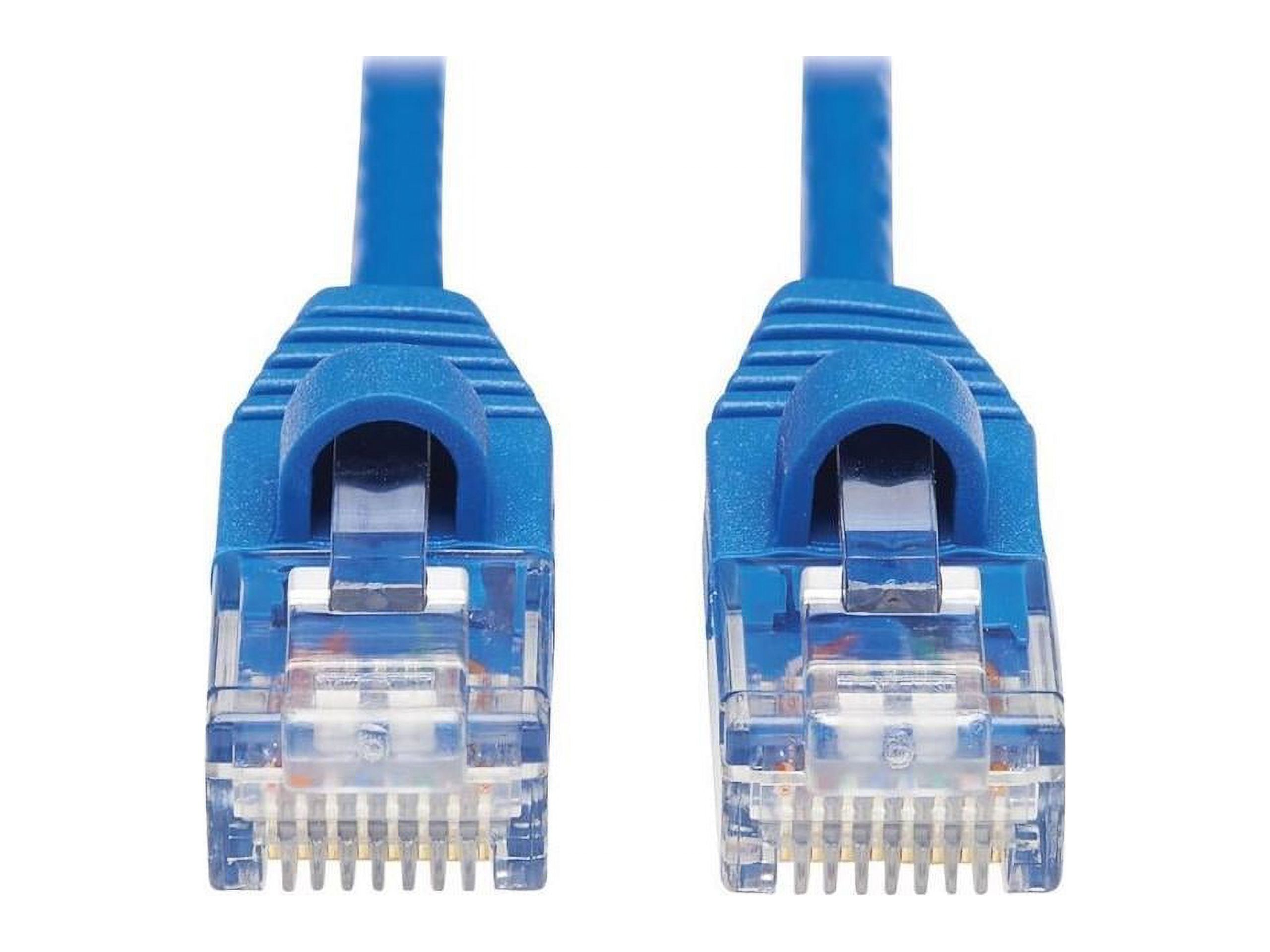 Tripp Lite Cat6a 10G Snagless Molded Slim Utp Network Patch Cable (M/M) Blue 10 Ft. - image 1 of 14