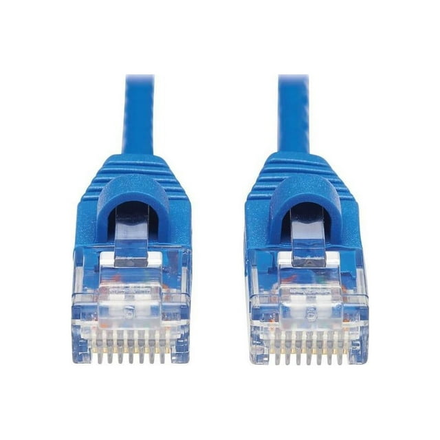 Tripp Lite Cat6a 10G Snagless Molded Slim Utp Network Patch Cable (M/M) Blue 10 Ft.