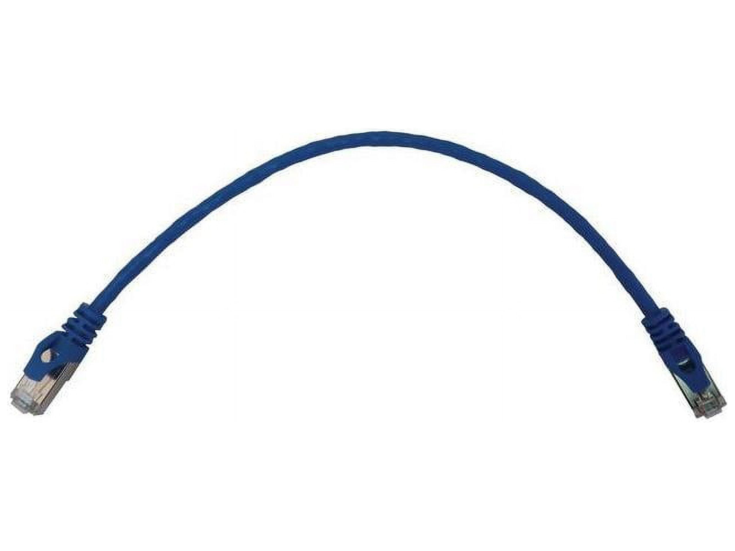 Tripp Lite Cat6a 10G Snagless Shielded Slim STP Ethernet Cable (RJ45 M/M), PoE, Blue, 1 ft. (0.3 m) - 1 ft Category 6a Network Cable for Network Device, Server, Switch, Router, Hub, Printer, Computer,