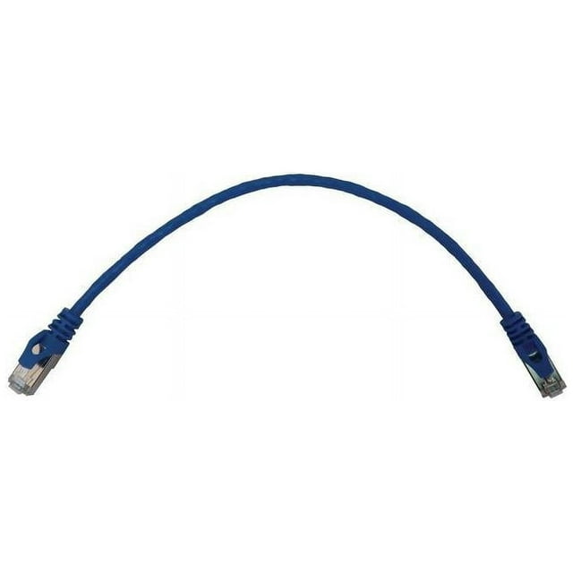 Tripp Lite Cat6a 10G Snagless Shielded Slim STP Ethernet Cable (RJ45 M/M), PoE, Blue, 1 ft. (0.3 m) - 1 ft Category 6a Network Cable for Network Device, Server, Switch, Router, Hub, Printer, Computer,