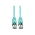 thumbnail image 1 of Tripp Lite Cat6a Snagless Shielded STP Patch Cable 10G, PoE, Aqua M/M 3ft - First End: 1 x RJ-45 Male Network - Second End: 1 x RJ-45 Male Network - 1.25 GB/s - Patch Cable - Shielding - Aqua, 1 of 5