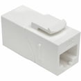 thumbnail image 1 of Tripp Lite Cat6a Straight-Through Modular In-Line Snap-In Coupler - White, 1 of 4